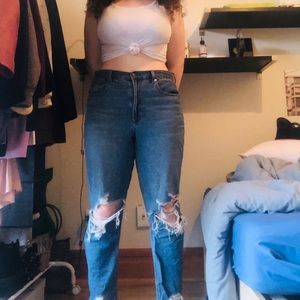 ripped mom jeans